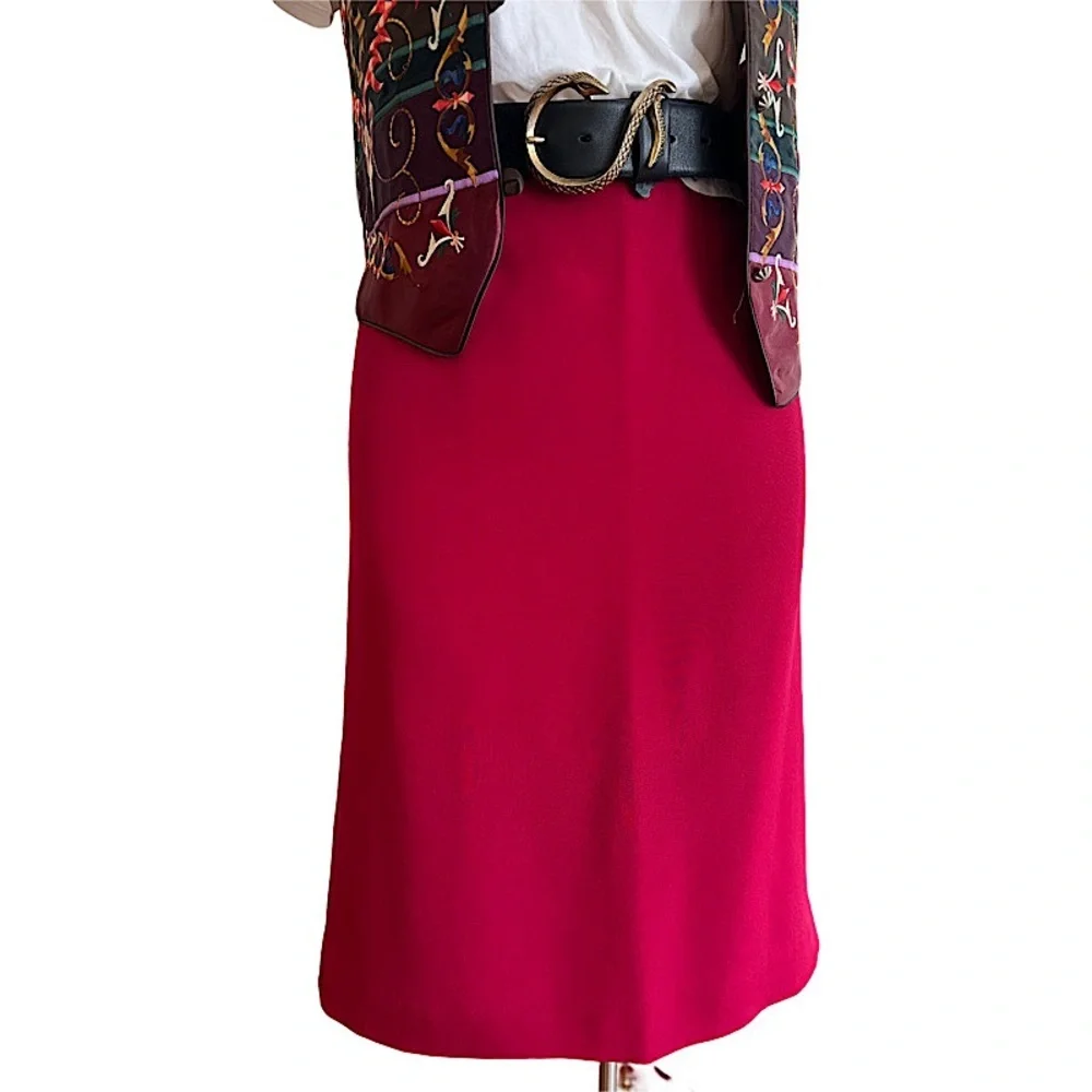 Silk Pencil Skirt Vintage - Picture 1 of 5
